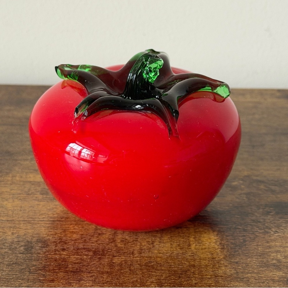 Vintage Italian Art Glass Tomato Paperweight